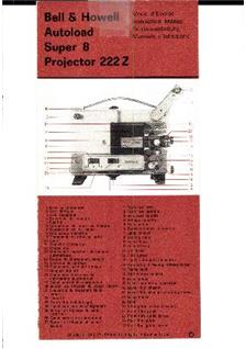 Bell and Howell 222 manual. Camera Instructions.